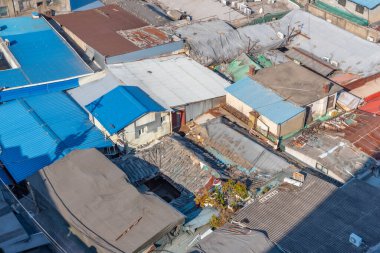 Sewoon elektronik pazarının çatısı, Seul, Kore Cumhuriyeti