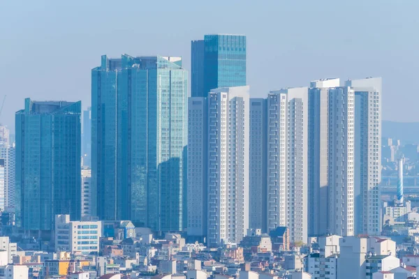 Vanuit Lucht Uitzicht Residentiële Gebouwen Wijk Mangwondong Seoul Republiek Korea — Stockfoto