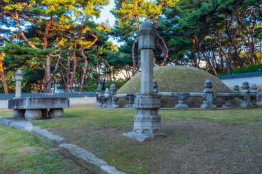 Seolleung 'daki taş heykeller ve Kore' deki Jeongneung Kraliyet Mezarları.