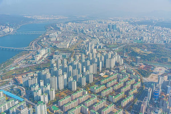 Widok Lotu Ptaka Park Olimpijski Seulu Republika Korei — Zdjęcie stockowe