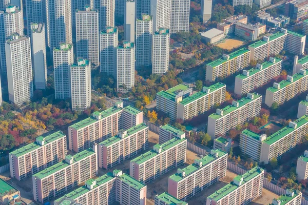 Skyline Van Residentiële Gebouwen Jamsil Sincheondong Districten Seoul Republiek Korea — Stockfoto