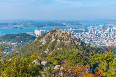 Kore 'nin Yudal dağından Mokpo' nun hava görüntüsü