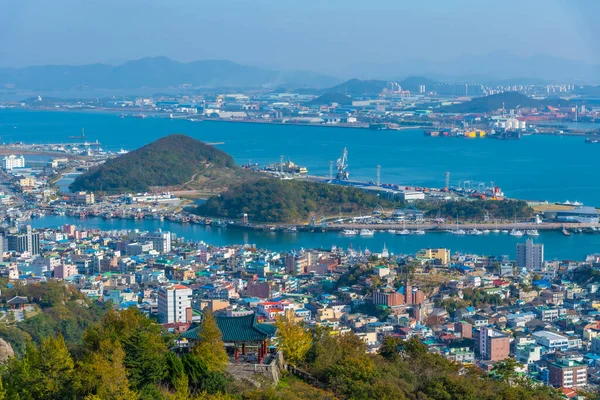 Luchtfoto Van Haven Van Mokpo Republiek Korea — Stockfoto