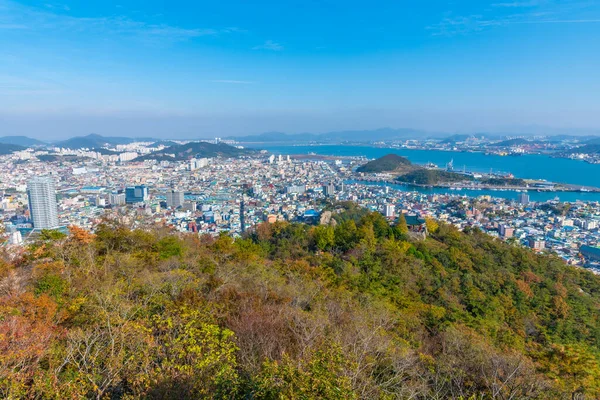 Luchtfoto Van Haven Van Mokpo Republiek Korea — Stockfoto