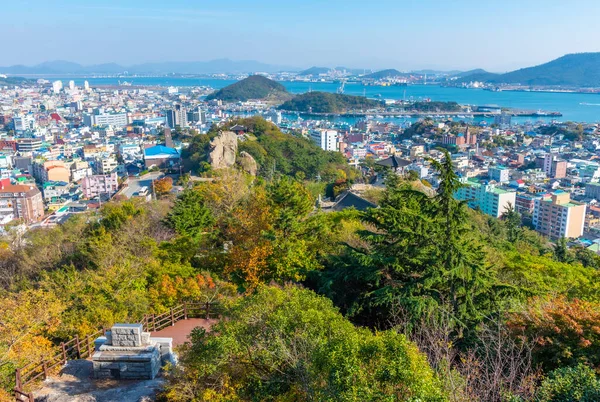 Luchtfoto Van Het Mokposisa Paviljoen Mokpo Republiek Korea — Stockfoto