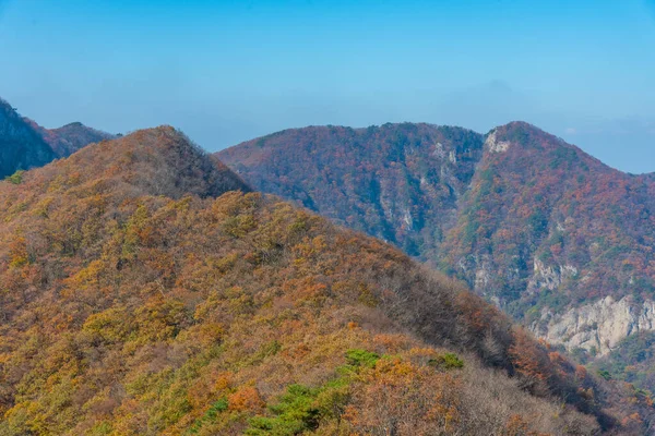Szczyty Parku Narodowego Naejangsan Republice Korei — Zdjęcie stockowe