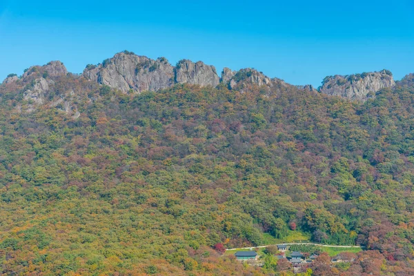 Vista Aérea Del Templo Byeongnyeonam Parque Nacional Naejangsan República Corea —  Fotos de Stock