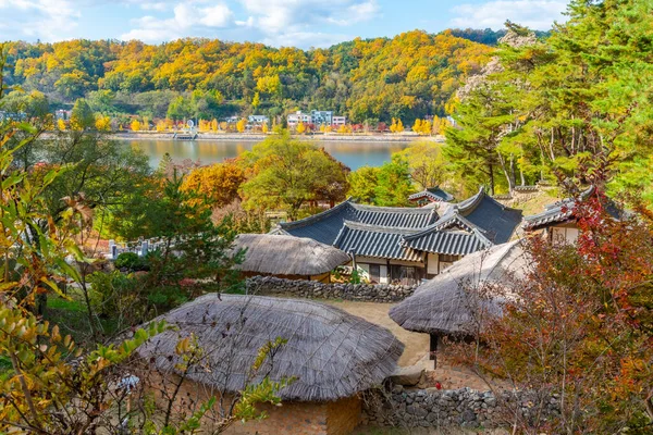 Village Folklorique Andong Près Pont Woryeonggyo République Corée — Photo