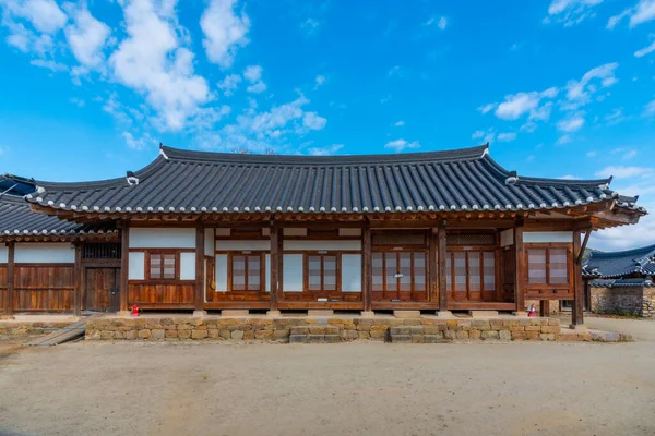 Traditionele Huizen Hahoe Volksdorp Republiek Korea — Stockfoto
