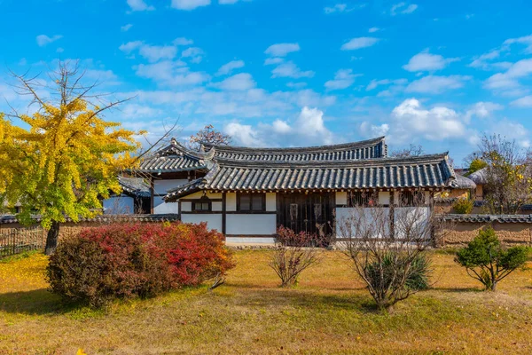 Casas Tradicionais Hahoe Aldeia Popular República Coreia — Fotografia de Stock