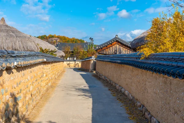 Traditionelle Häuser Volksdorf Hahoe Der Republik Korea — Stockfoto