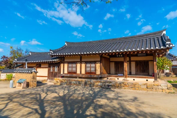 Casas Tradicionais Hahoe Aldeia Popular República Coreia — Fotografia de Stock