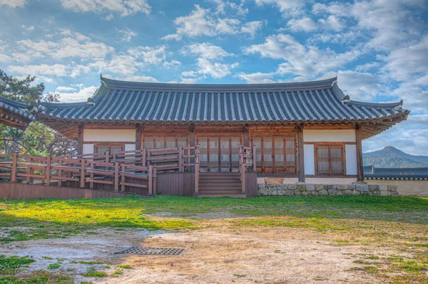 Casas Tradicionais Hahoe Aldeia Popular República Coreia — Fotografia de Stock