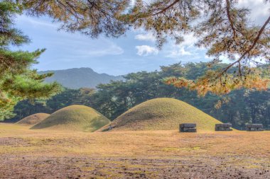 Samneung kraliyet mezarları Kore 'deki Namsan Dağı' nda.