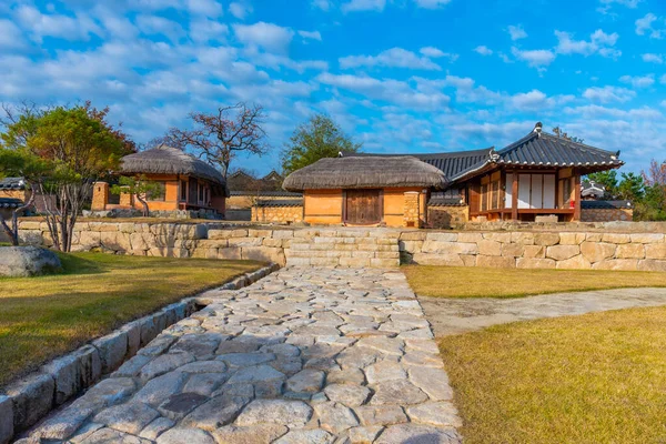 Traditionelle Häuser Volksdorf Hahoe Der Republik Korea — Stockfoto