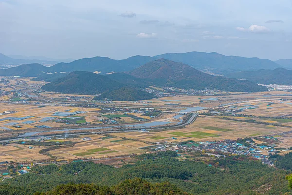 에서부터 한국의 풍경의 파노라마 — 스톡 사진
