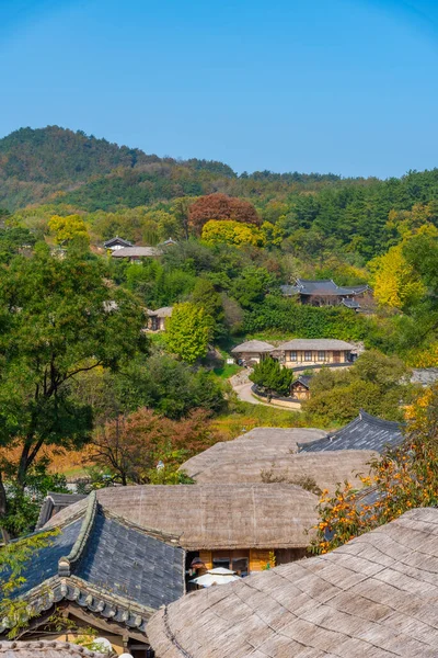 Casas Tradicionais Aldeia Popular Yangdong República Coreia — Fotografia de Stock