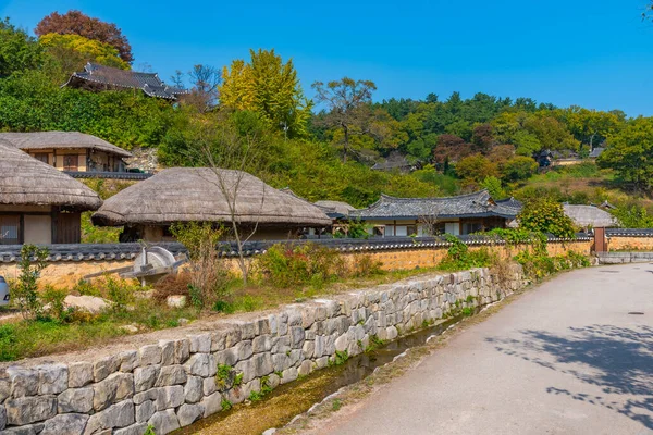 Tradiční Domy Lidové Vesnici Yangdong Korejské Republice — Stock fotografie