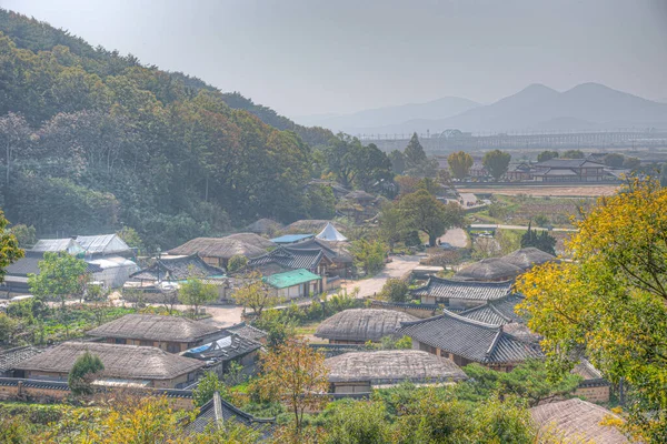 Traditionelle Häuser Volksdorf Yangdong Der Republik Korea — Stockfoto