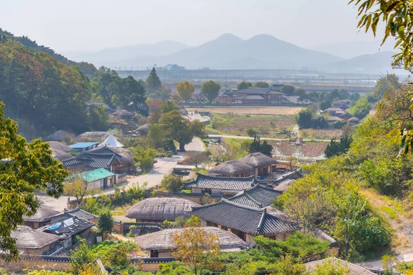Tradiční Domy Lidové Vesnici Yangdong Korejské Republice — Stock fotografie