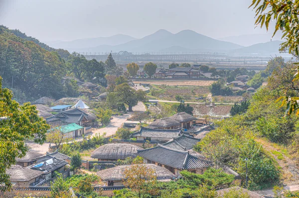 Tradiční Domy Lidové Vesnici Yangdong Korejské Republice — Stock fotografie