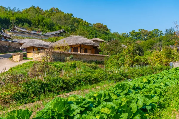 Casas Fazenda Típicas Yangdong Aldeia Popular República Coreia — Fotografia de Stock