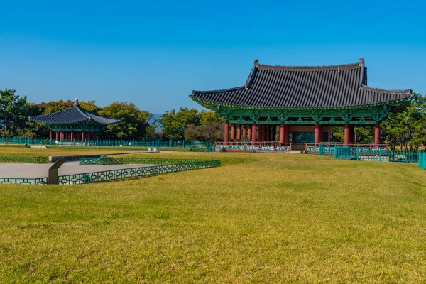 Πρώην Βασιλικό Παλάτι Στη Λίμνη Anapji Στο Gyeongju Δημοκρατία Της — Φωτογραφία Αρχείου