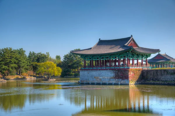Były Pałac Królewski Nad Stawem Anapji Gyeongju Republika Korei — Zdjęcie stockowe