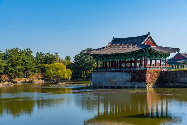 Kungligt Palats Vid Anapji Dammen Gyeongju Sydkorea — Stockfoto