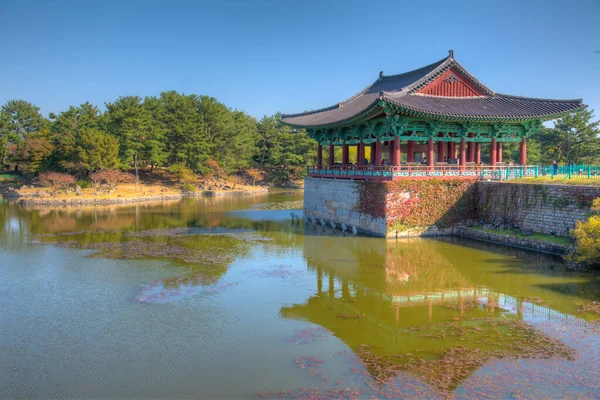 Kungligt Palats Vid Anapji Dammen Gyeongju Sydkorea — Stockfoto