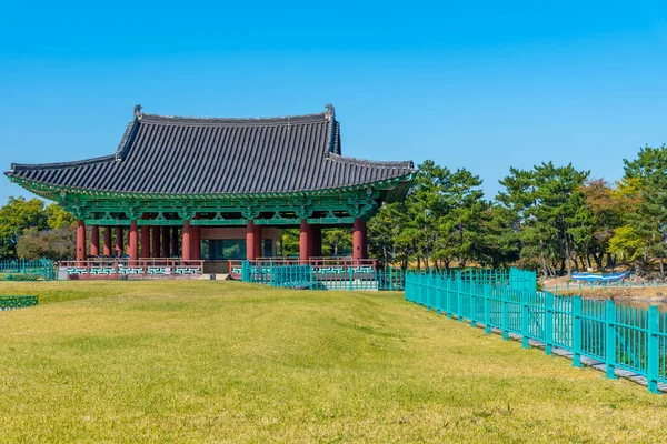 Kungligt Palats Vid Anapji Dammen Gyeongju Sydkorea — Stockfoto