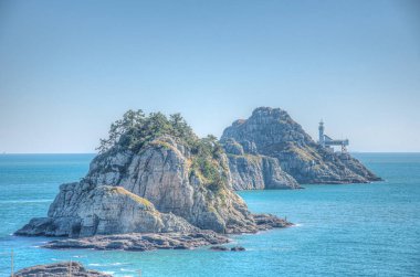 Busan yakınlarındaki Oryukdo Adası, Kore Cumhuriyeti