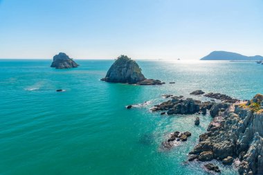 Busan yakınlarındaki Oryukdo Adası, Kore Cumhuriyeti