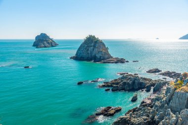 Busan yakınlarındaki Oryukdo Adası, Kore Cumhuriyeti