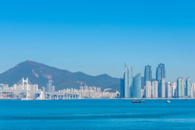 Busan Panoraması Kore 'nin Igidae kentinden izlendi