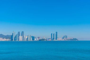 Busan Panoraması Kore 'nin Igidae kentinden izlendi