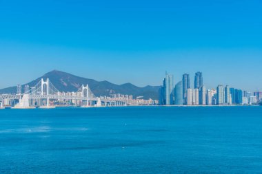 Busan Panoraması Kore 'nin Igidae kentinden izlendi