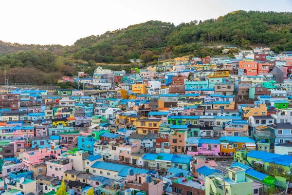 Kleurrijke Gevels Van Huizen Gamcheon Cultureel Dorp Busan Republiek Korea — Stockfoto