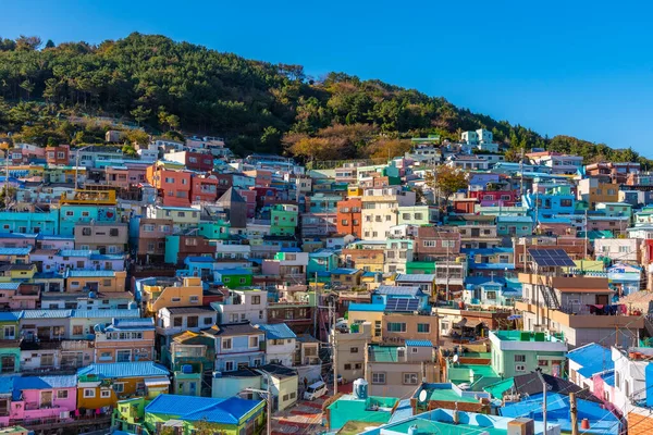 Kleurrijke Gevels Van Huizen Gamcheon Cultureel Dorp Busan Republiek Korea — Stockfoto