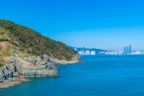 Skyline Busan Sedd Bakom Igidae Halvön Republiken Korea — Stockfoto