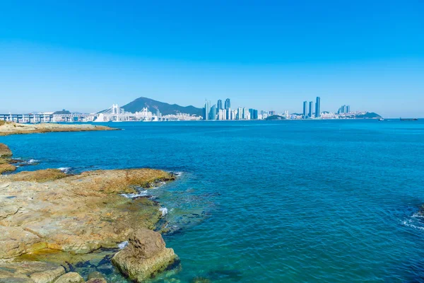 Panorama Busan Visto Desde Igidae República Corea — Foto de Stock
