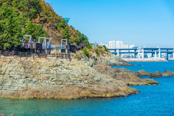 Spacer Wybrzeżu Igidae Busan Republika Korei — Zdjęcie stockowe