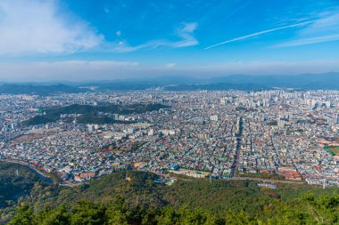 Apsan dağından Daegu 'nun havadan görünüşü, Kore Cumhuriyeti