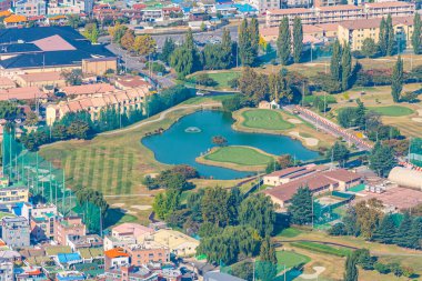 Daegu, Kore Cumhuriyeti 'ndeki bir parkın havadan görüntüsü.