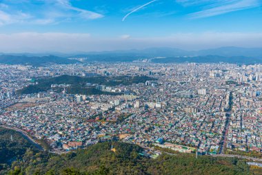 Apsan dağından Daegu 'nun havadan görünüşü, Kore Cumhuriyeti