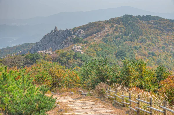 Überreste Der Geumjeong Festung Auf Dem Geumjeongsan Berg Busan Republik — Stockfoto