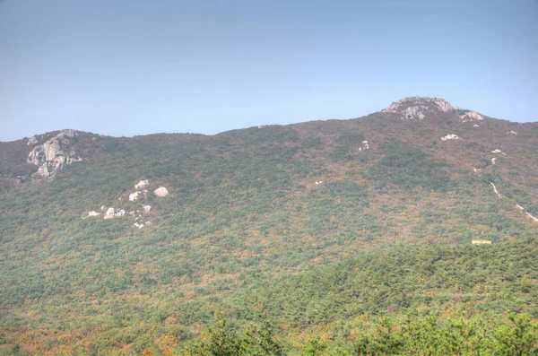 Pozostałości Twierdzy Geumjeong Rozrzucone Górach Geumjeongsan Pusan Republika Korei — Zdjęcie stockowe