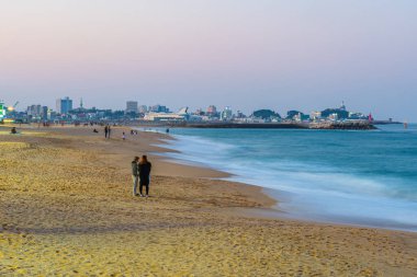 Kore Cumhuriyeti Sokcho 'da gün batımı manzarası