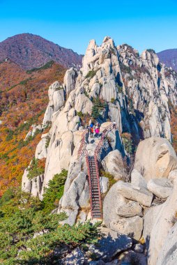 Kore Cumhuriyeti 'ndeki Seoraksan Milli Parkı' nda Ulsan Bawi zirvesi