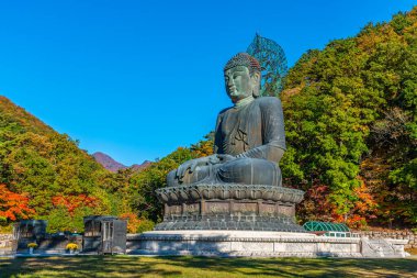 Kore Cumhuriyeti 'ndeki Seoraksan Ulusal Parkı' nda Buda heykeli.